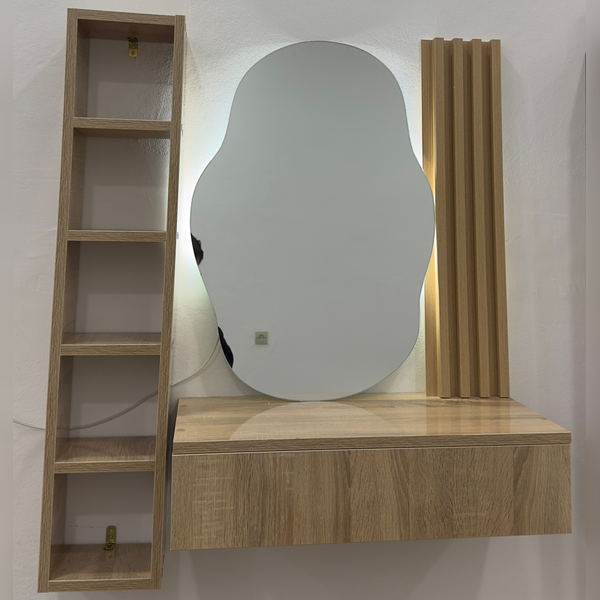 طاولة الزينة العائمة الفاخرة مع إضاءة LED - Image 3