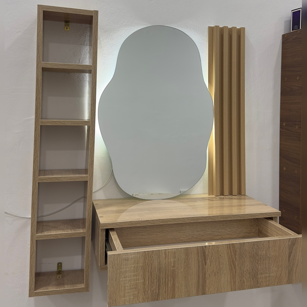 طاولة الزينة العائمة الفاخرة مع إضاءة LED - Image 4