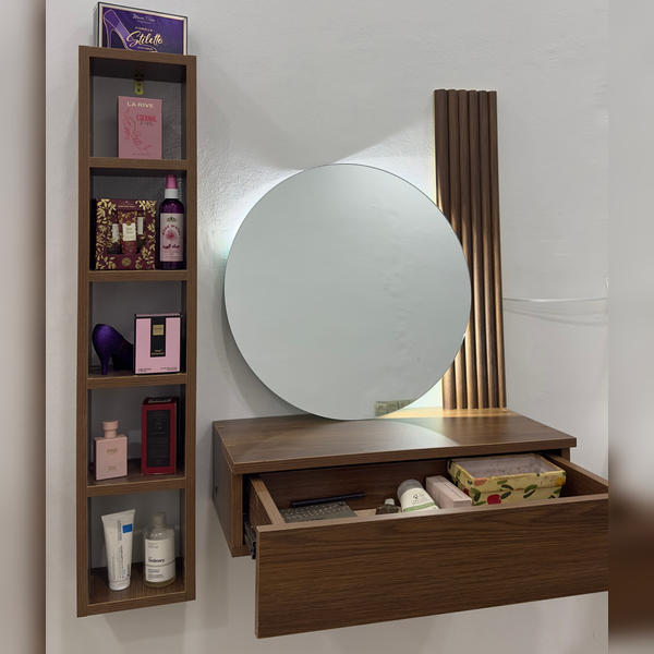 طاولة الزينة العائمة الفاخرة مع إضاءة LED - Image 5